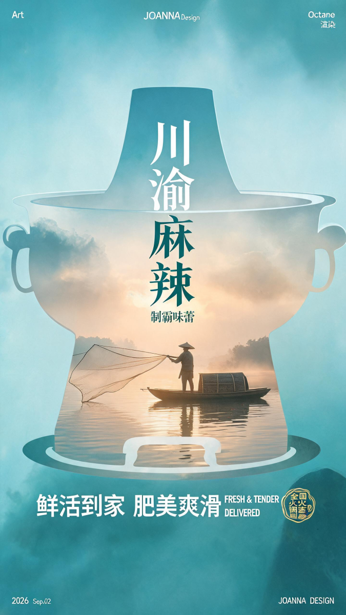 川渝麻辣 美食文旅海报