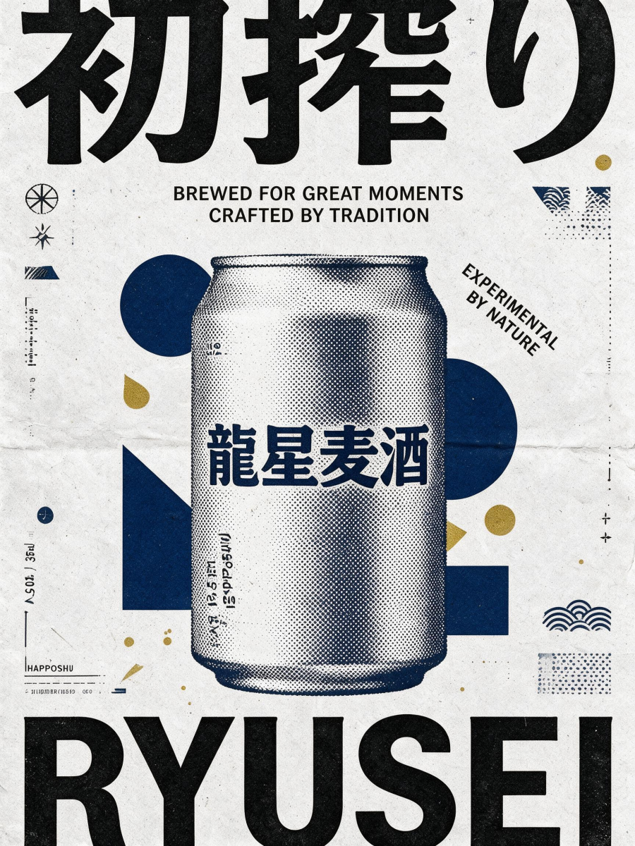 竖版啤酒艺术海报
