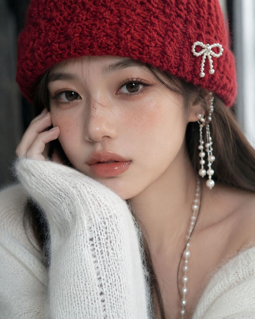 冬日少女图鉴|珍珠与绒白