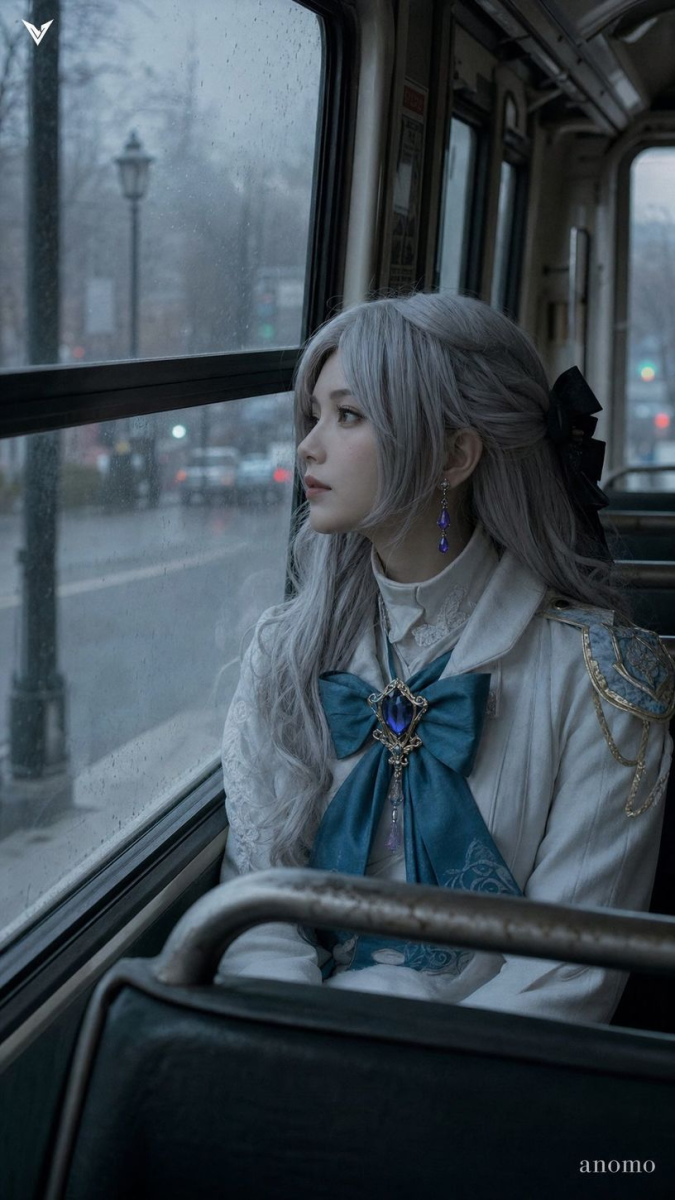 一张像电影截图的 Cosplay 照片