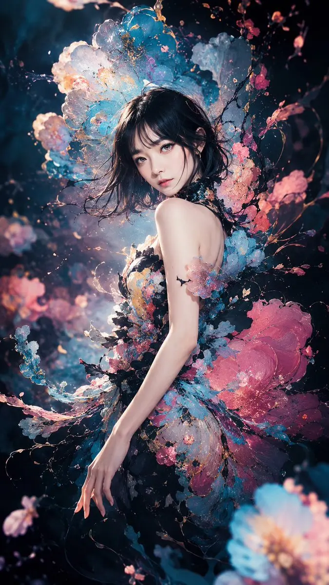 No. 8: 社交媒体帖子 - 空灵花卉奇幻肖像