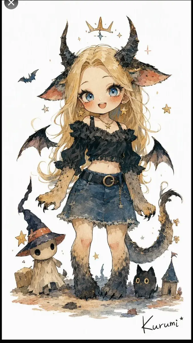 No. 4: 个人资料 / 头像 - Q 版奇美拉恶魔少女