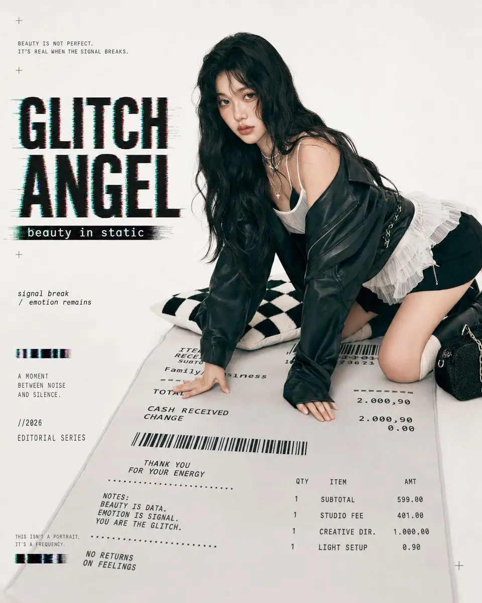 No. 7: 社交媒体帖子 - Glitch Angel Studio 海报