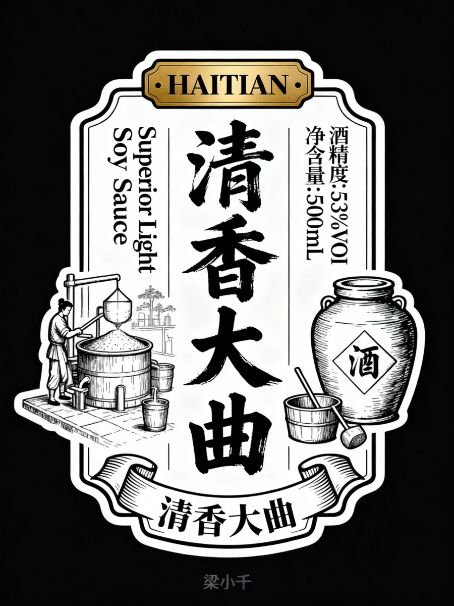 清香型白酒标签
