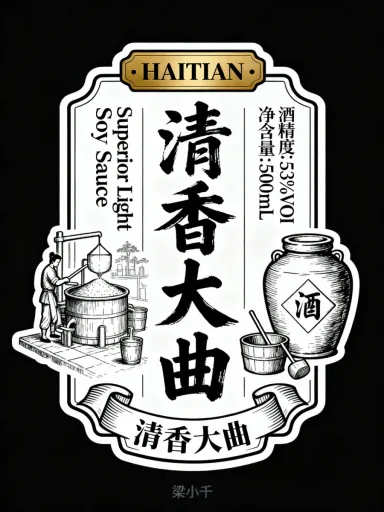 清香型白酒标签