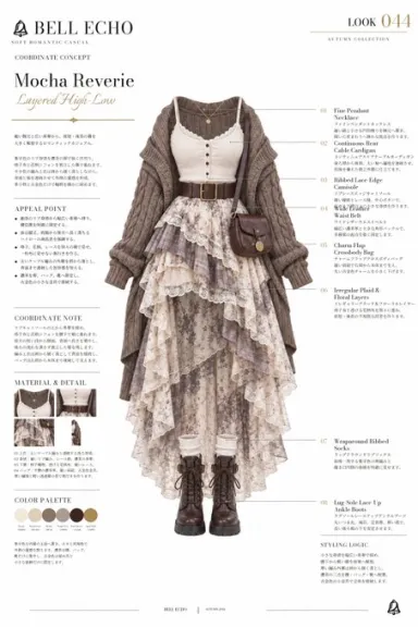鈴音🔔Suzuna · 今天是咖啡层叠穿搭的介绍🔔💕 #BellEchoArt ⏬️服装提示在回复中♪ 今天是经典预ppy搭配的介绍🔔💕 #BellEchoArt ⏬️服…