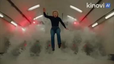 Subway Flood Horror in Square Frame