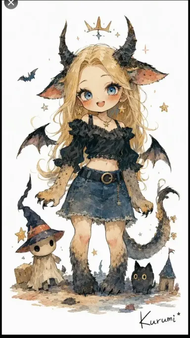 No. 4: 个人资料 / 头像 - Q 版奇美拉恶魔少女